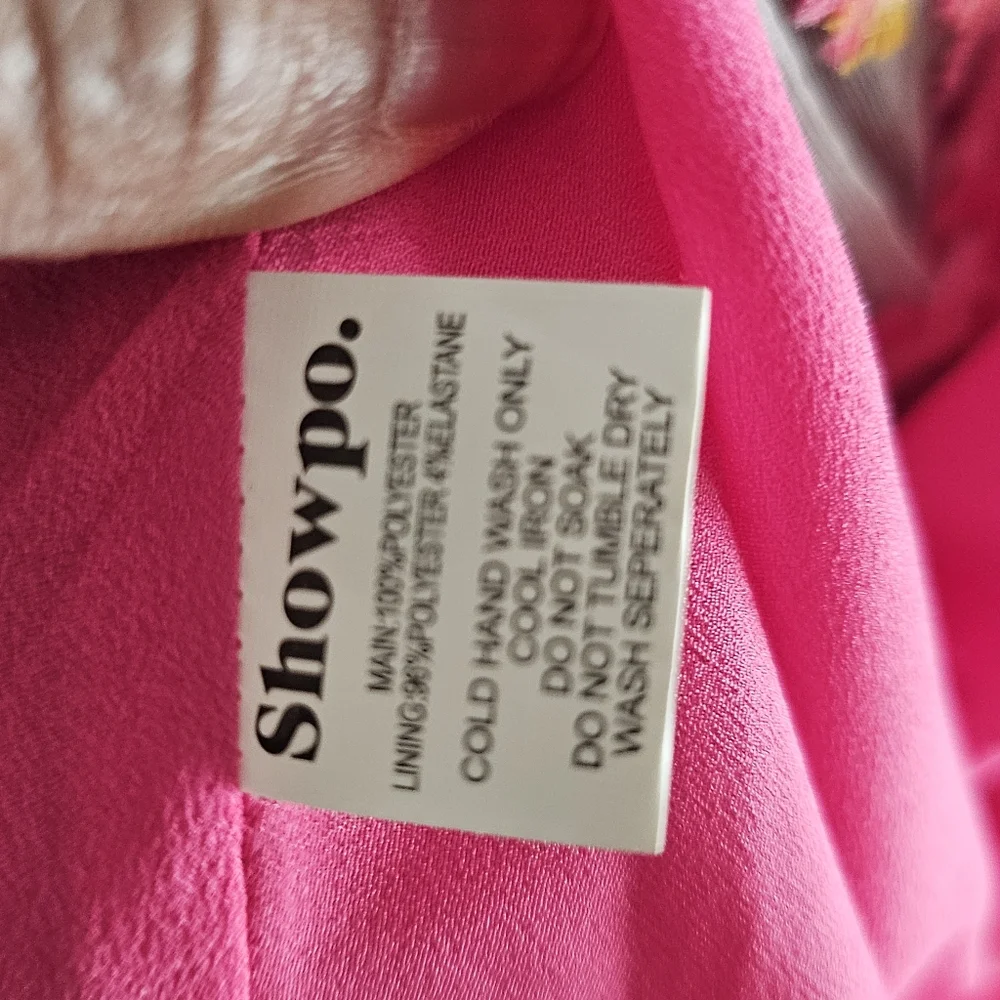 ShowPo Brailey Sweetheart Bustier Mini Dress in Pink Jacquard Sz 16 - Picture 7 of 14